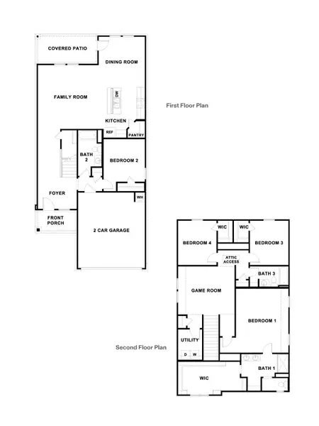 2D floor plan layout of this home in Trace, San Marcos, TX (Image 4).