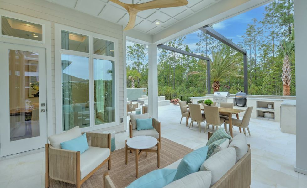 Exterior details and patio area of a home in Seabrook Village II, Ponte Vedra (Image 24). Exterior details and patio area of a home in Seabrook Village II, Ponte Vedra (Image 24).