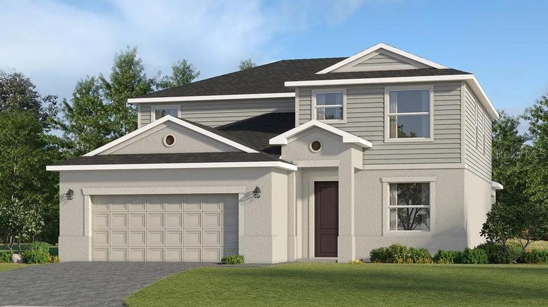 Front exterior of a new home in Lennar at Turnleaf, Punta Gorda, FL, highlighting curb appeal (Image 1). Front exterior of a new home in Lennar at Turnleaf, Punta Gorda, FL, highlighting curb appeal (Image 1).