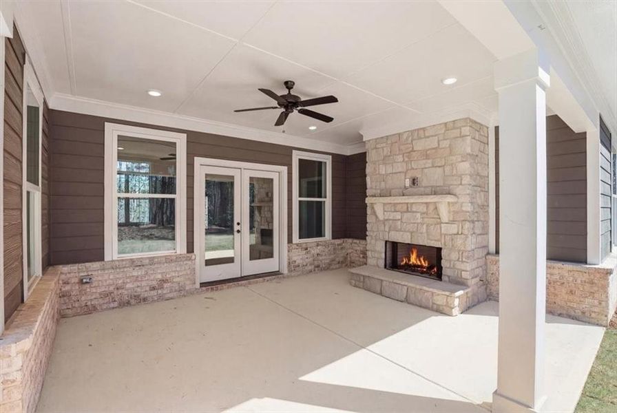 Exterior details and patio area of a home in , Clarkesville (Image 34). Exterior details and patio area of a home in , Clarkesville (Image 34).