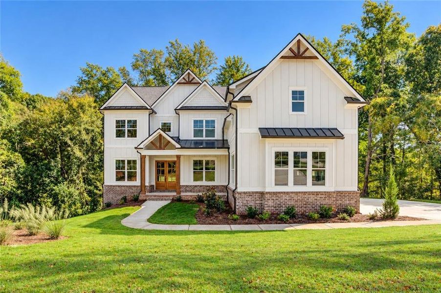 Front exterior of a new home in , Jefferson, GA, highlighting curb appeal (Image 2). Front exterior of a new home in , Jefferson, GA, highlighting curb appeal (Image 2).