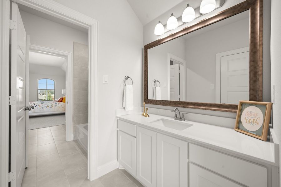 Furnished interior view inside a new home in Hayes Crossing, Midlothian (Image 30). Furnished interior view inside a new home in Hayes Crossing, Midlothian (Image 30).