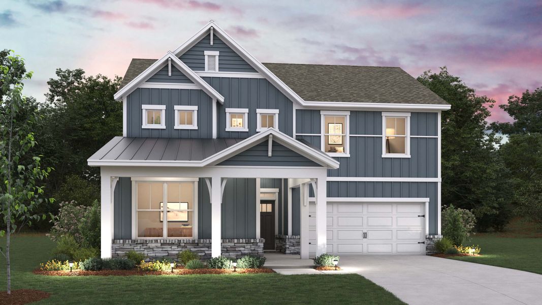 Representative exterior photo of a completed home built from the Edisto by D.R. Horton in Avalon of Gastonia, Gastonia, NC (Image 7).