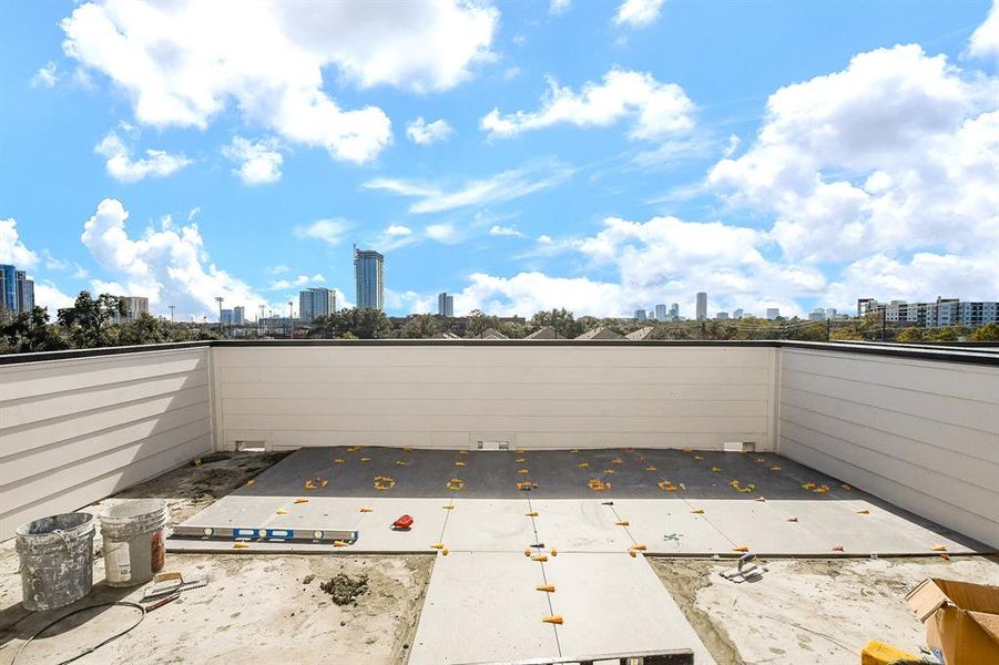 4th floor Roof Deck with Views of both Downtown and Galleria.