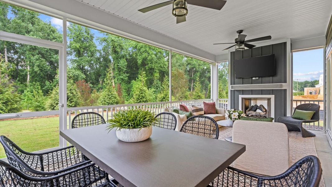 Representative furnished interior of a home built from the Pelham by DRB Homes in Station Pointe, Angier (Image 18).
