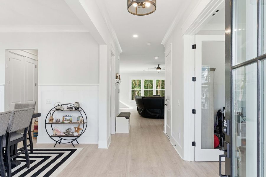 Furnished interior view inside a new home in Overlook at Copahee Sound, Awendaw (Image 14). Furnished interior view inside a new home in Overlook at Copahee Sound, Awendaw (Image 14).