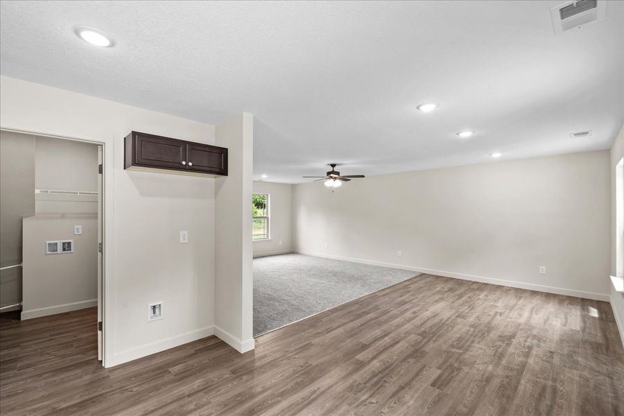 Representative unfurnished interior of a home built from the Branson by Enchanted Homes in Gentry Place, Spartanburg (Image 11).
