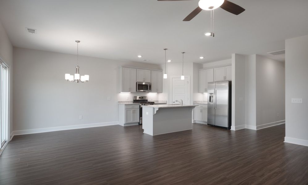 Representative furnished interior of a home built from the The Harper by Cothran Homes in Holly Ridge, Greenville (Image 4).