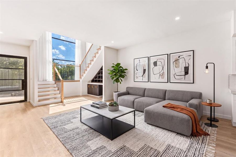 Furnished interior view inside a new home in , Dallas (Image 14).