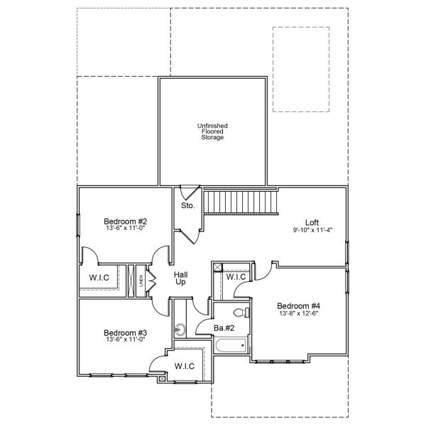 2D floor plan layout of this home in Fieldstone, Lexington, NC (Image 5).