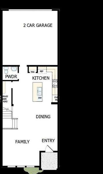 2D floor plan layout of this home in Hillside at Las Colinas, Irving, TX (Image 6).