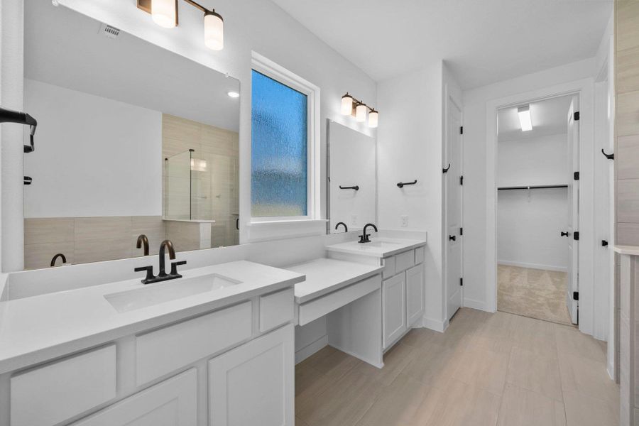 Primary Bath retreat with dual vanities Primary Bath retreat with dual vanities