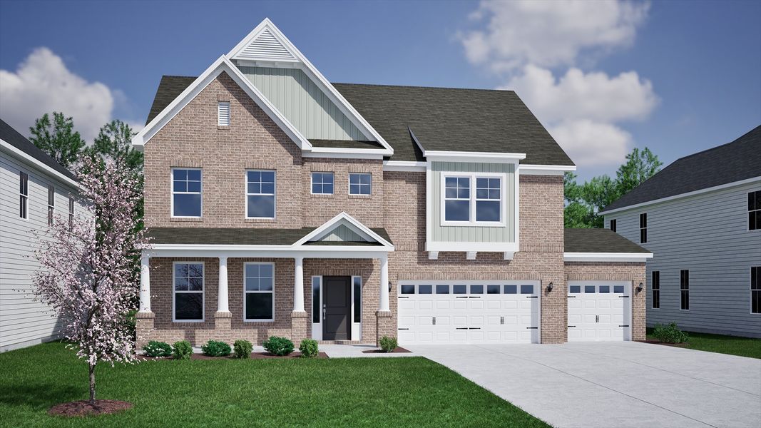 Representative exterior photo of a completed home built from the Roland II - Vanguard Collection by Mungo Homes in Porter Ridge, Elgin, SC (Image 21).