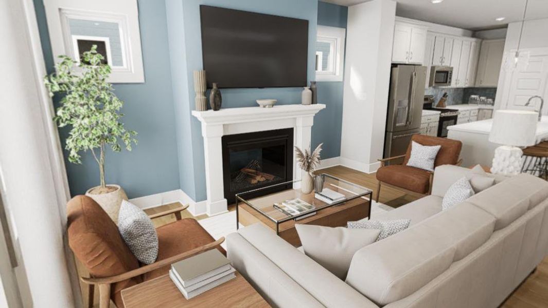 Furnished interior view inside a new home in Wendell Falls, Wendell (Image 9).