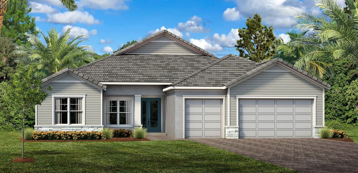 Front exterior of a home in the Gran Place community, located in Venice, FL (Image 4). Front exterior of a home in the Gran Place community, located in Venice, FL (Image 4).