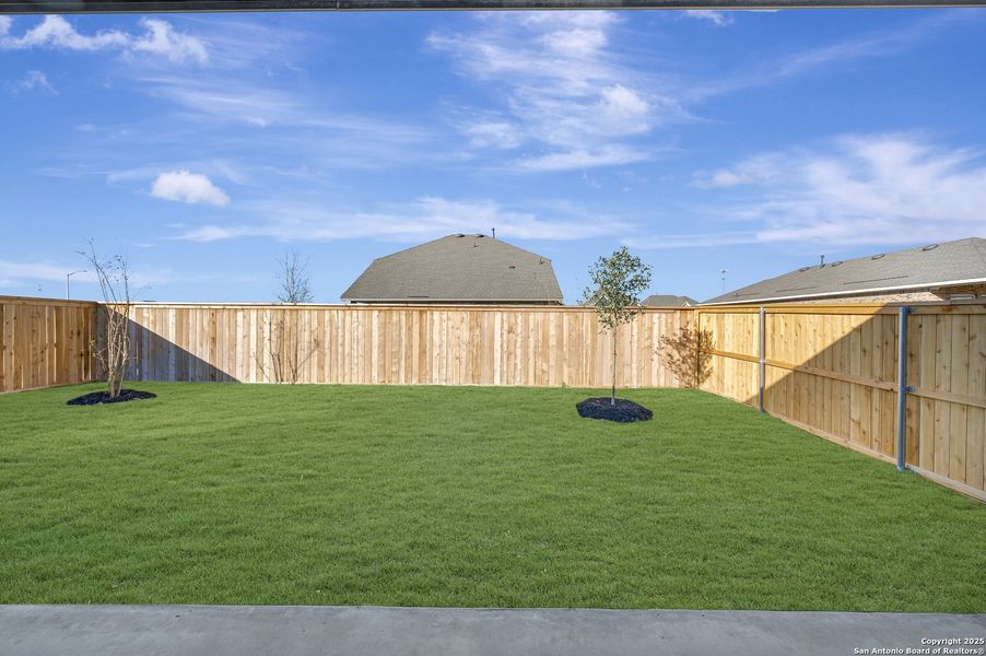 Exterior details and patio area of a home in Mayfair - Select Classic Series, New Braunfels (Image 23).