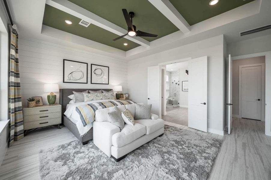 Furnished interior view inside a new home in Bridgeland, Cypress (Image 4).