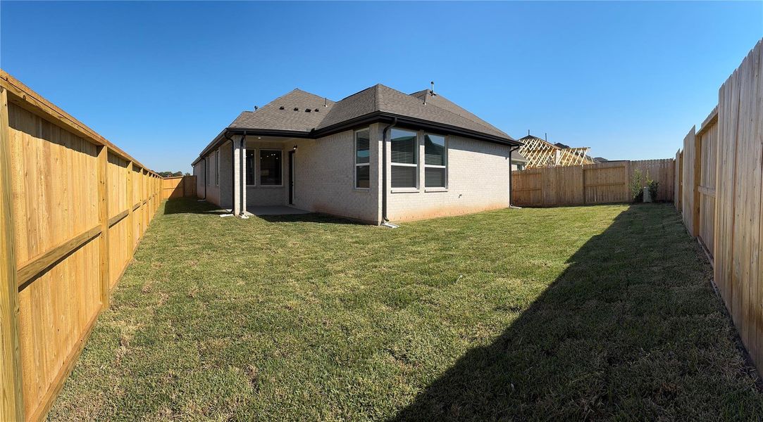 Exterior details and patio area of a home in Sienna, Missouri City (Image 12). Exterior details and patio area of a home in Sienna, Missouri City (Image 12).