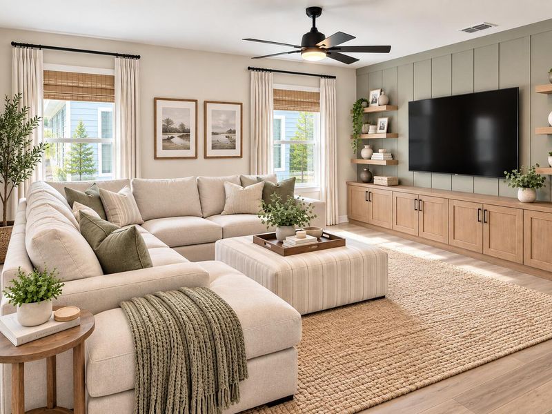 Furnished interior view inside a new home in , Summerville (Image 44). Furnished interior view inside a new home in , Summerville (Image 44).