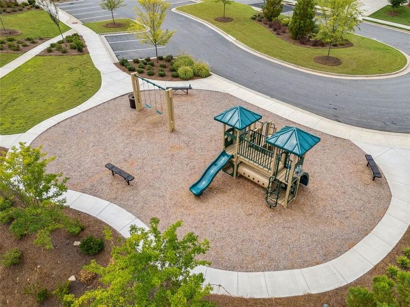 Front exterior of a new home in Etowah Preserve, Dawsonville, GA, highlighting curb appeal (Image 18).