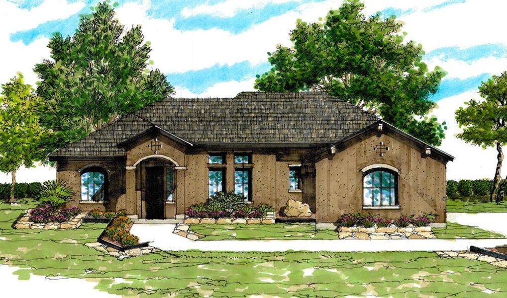 Representative rendering of the exterior for the 2000 by Texas Homes (Image 7).