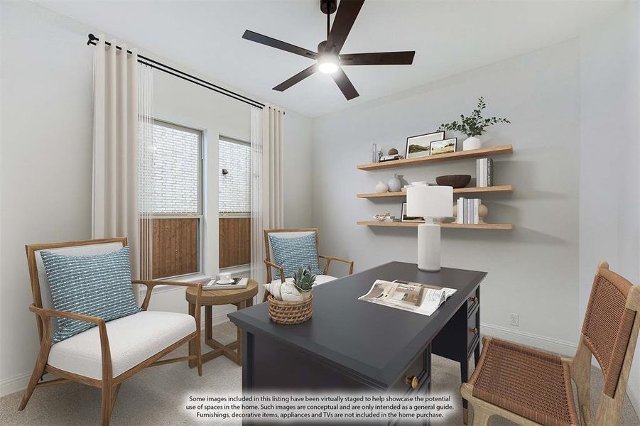Furnished interior view inside a new home in The Oaks, Red Oak (Image 9).