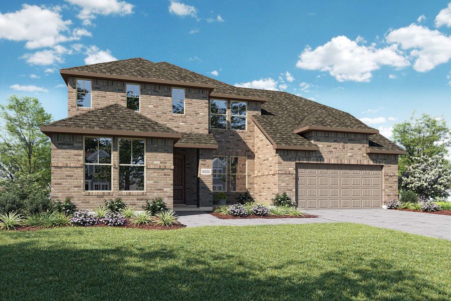 Representative exterior photo of a completed home built from the Logan by Tri Pointe Homes in Painted Tree, McKinney, TX (Image 15).