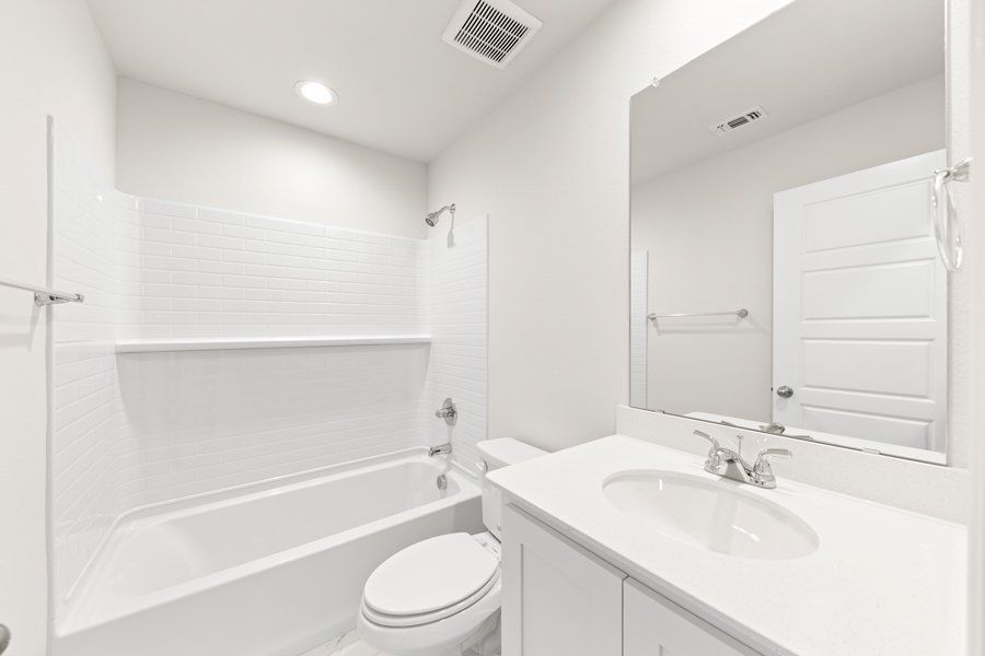 Front exterior of a new home in Sanger Circle, Sanger, TX, highlighting curb appeal (Image 6). Front exterior of a new home in Sanger Circle, Sanger, TX, highlighting curb appeal (Image 6).