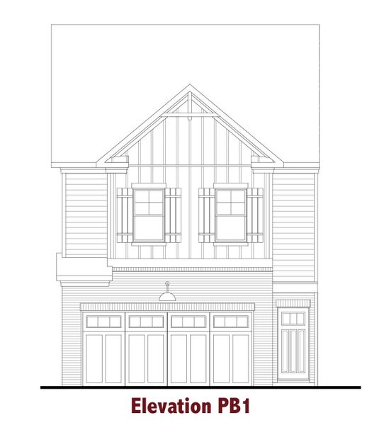 Representative rendering of the exterior for the Durham by Chafin Communities (Image 1).