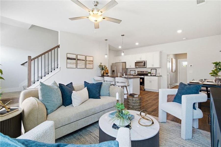 Furnished interior view inside a new home in , Cartersville (Image 8).