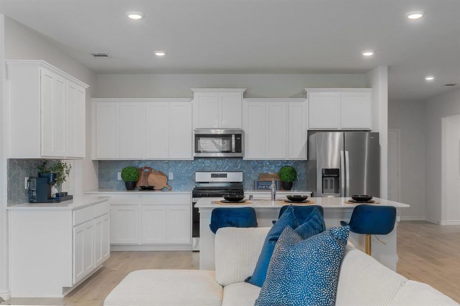 Furnished interior view inside a new home in Fireside by the Lake, Garland (Image 7). Furnished interior view inside a new home in Fireside by the Lake, Garland (Image 7).