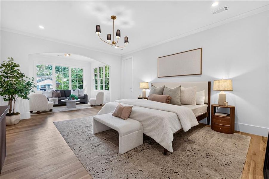 Furnished interior view inside a new home in , Atlanta (Image 37).
