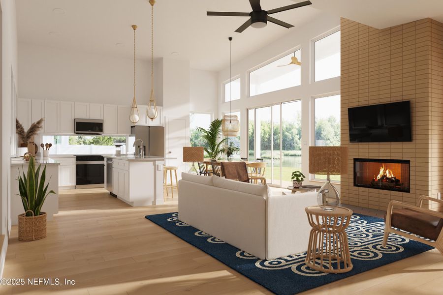 Furnished interior view inside a new home in , St. Augustine (Image 12).