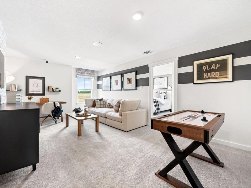 Furnished interior view inside a new home in Parks at Foster Crossing, Anna (Image 28).