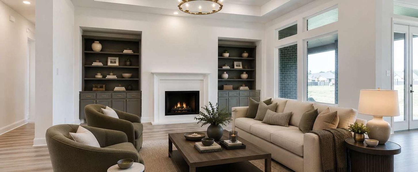 Representative furnished interior of a home built from the Cayden by Ashton Woods in Waldsanger, New Braunfels (Image 3).