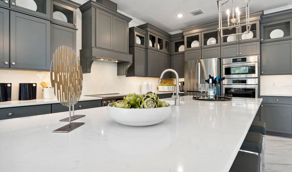 Classic kitchen with quartz countertops