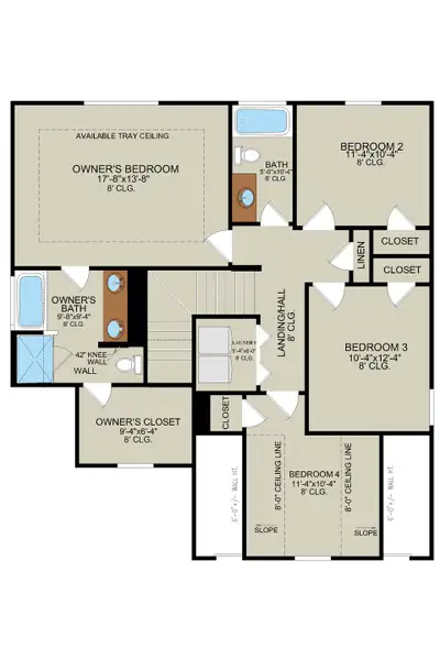 Kiawah – Second Floor Plan