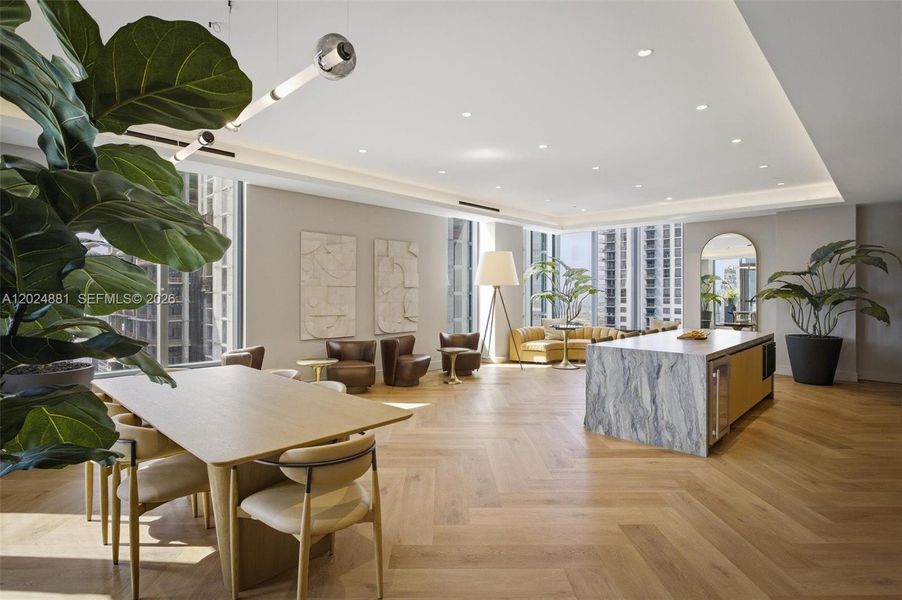 Furnished interior view inside a new home in , Miami (Image 7). Furnished interior view inside a new home in , Miami (Image 7).