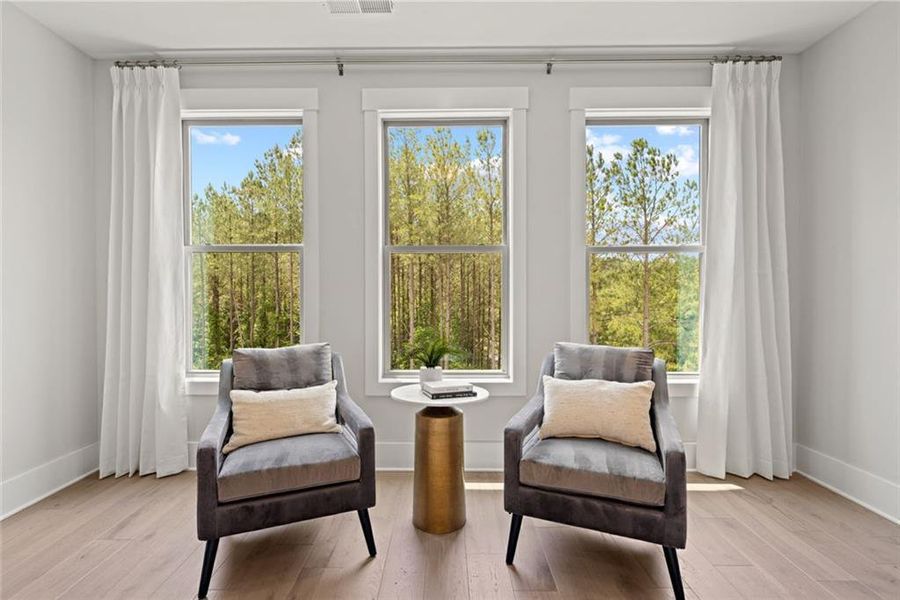 Furnished interior view inside a new home in Soleil Belmont Park, Canton (Image 35).