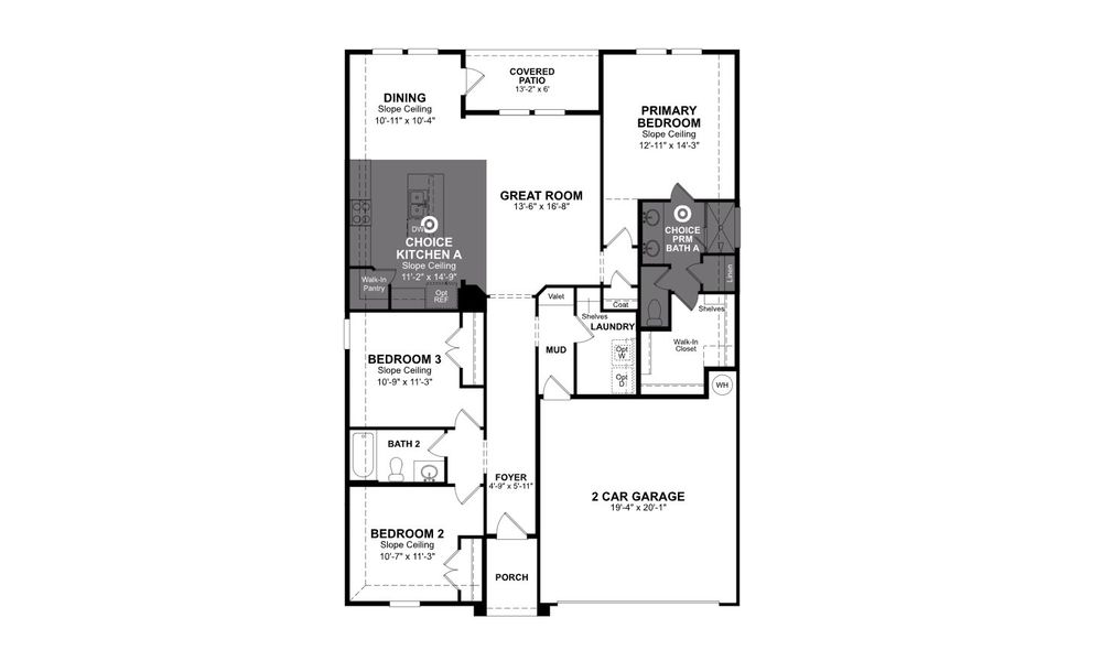 2D floor plan layout for the Sierra by Beazer Homes in Saddle Creek Ranch, Cibolo, TX (Image 3). 2D floor plan layout for the Sierra by Beazer Homes in Saddle Creek Ranch, Cibolo, TX (Image 3).
