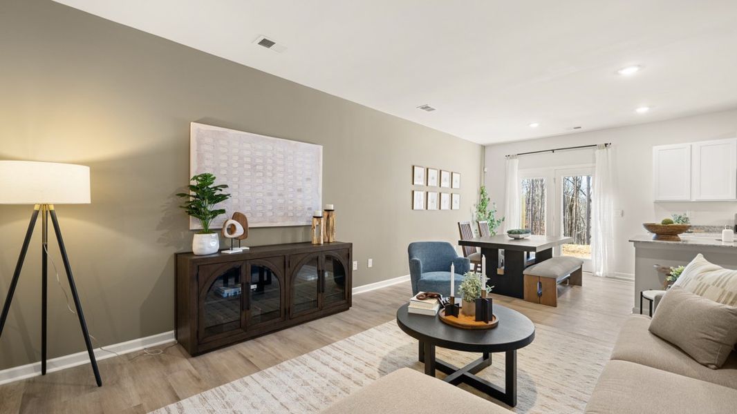 Representative furnished interior of a home built from the Sudbury 24' Townhome by D.R. Horton in Oconee Overlook Townhomes, Gainesville (Image 14).