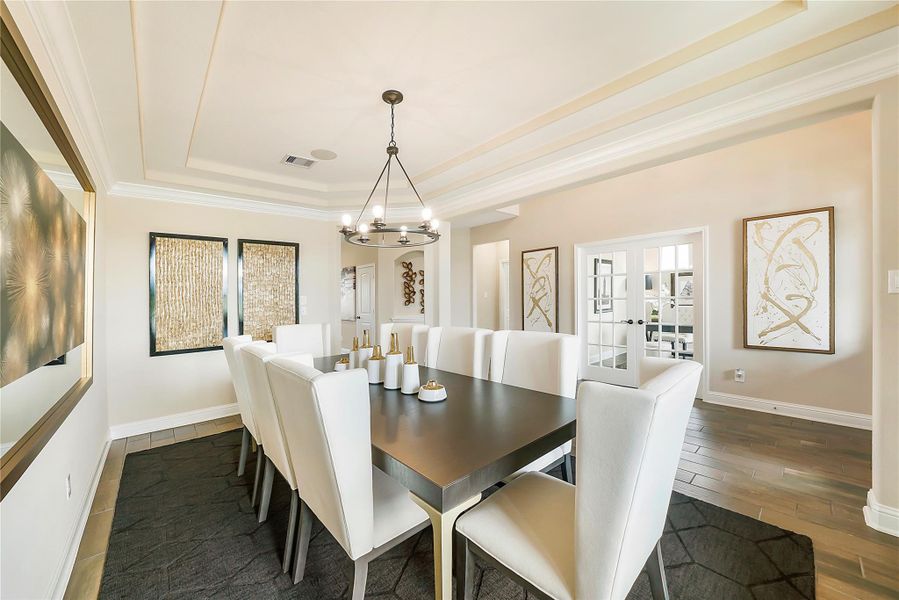 Furnished interior view inside a new home in Valencia: Hilltop Collection, Manvel (Image 26).