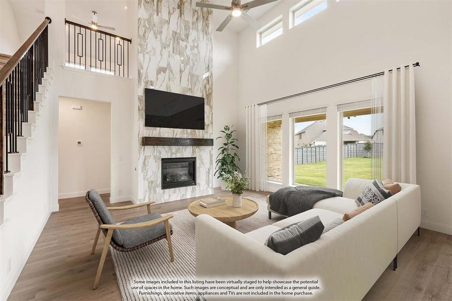 Furnished interior view inside a new home in Union Park Classic 60, Little Elm (Image 11).