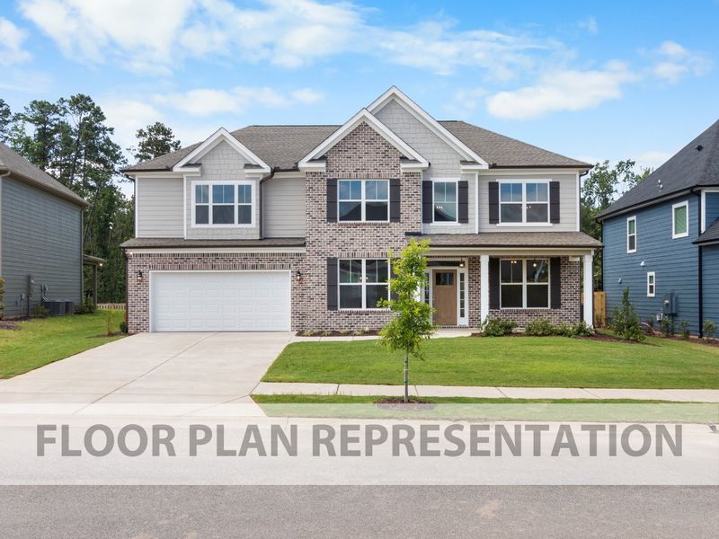 Representative exterior photo of a completed home built from the Oglethorpe by Ivey Homes in Tillery Park, Grovetown, GA (Image 17).