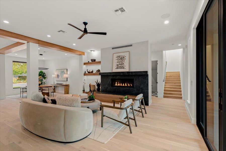 Living and Dining viewed from kitchen