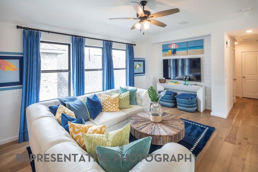 Furnished interior view inside a new home in Bridgeland, Cypress (Image 7).