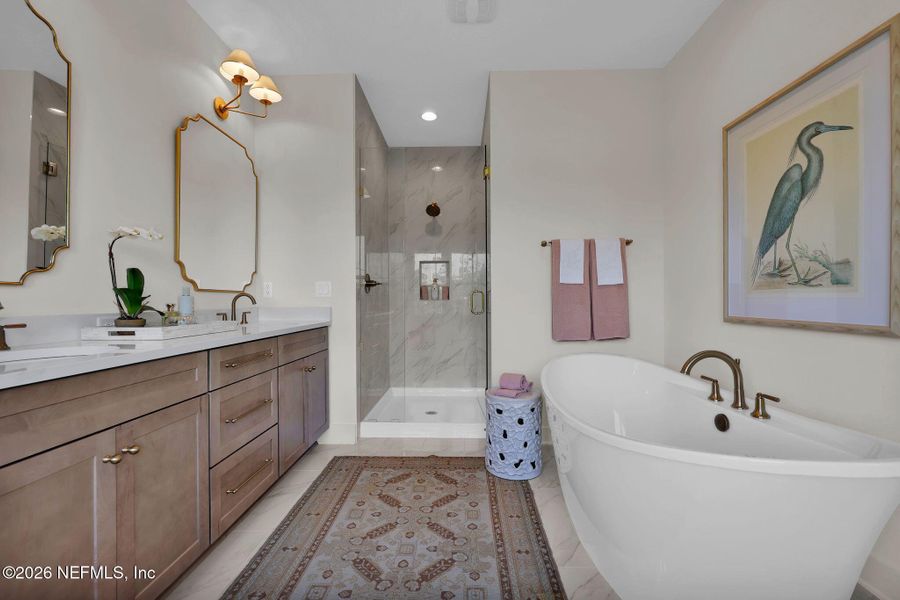 Furnished interior view inside a new home in Mariposa at EverRange 40' Series, Jacksonville (Image 59).