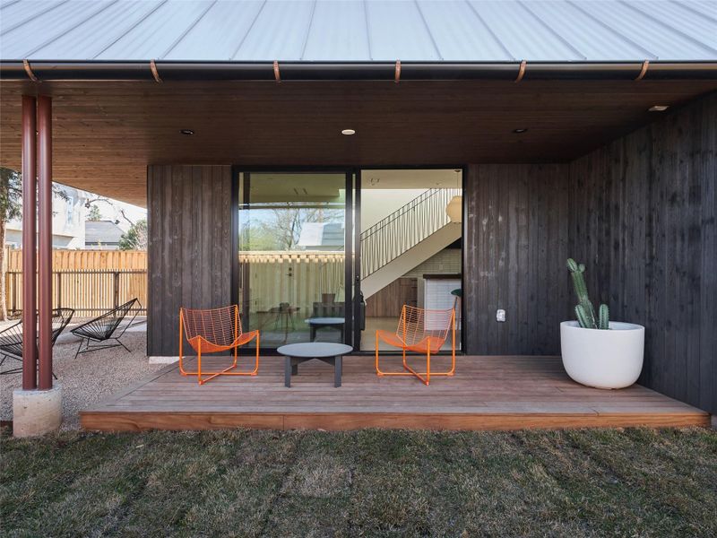 Exterior details and patio area of a home in , Austin (Image 21).