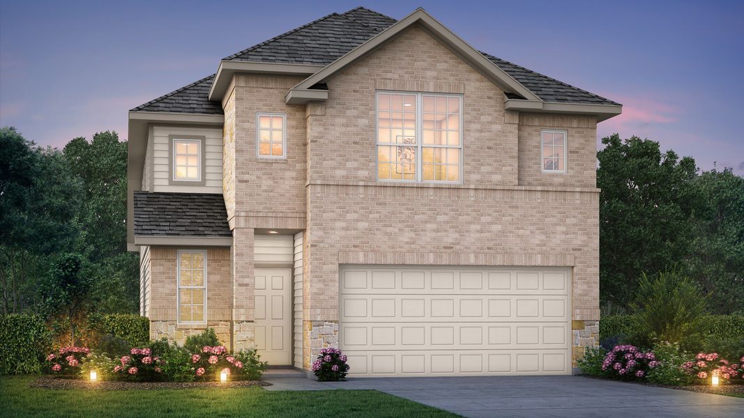 Representative exterior photo of a completed home built from the The Wisteria by Legend Homes in Hunters Ranch, San Antonio, TX (Image 22).