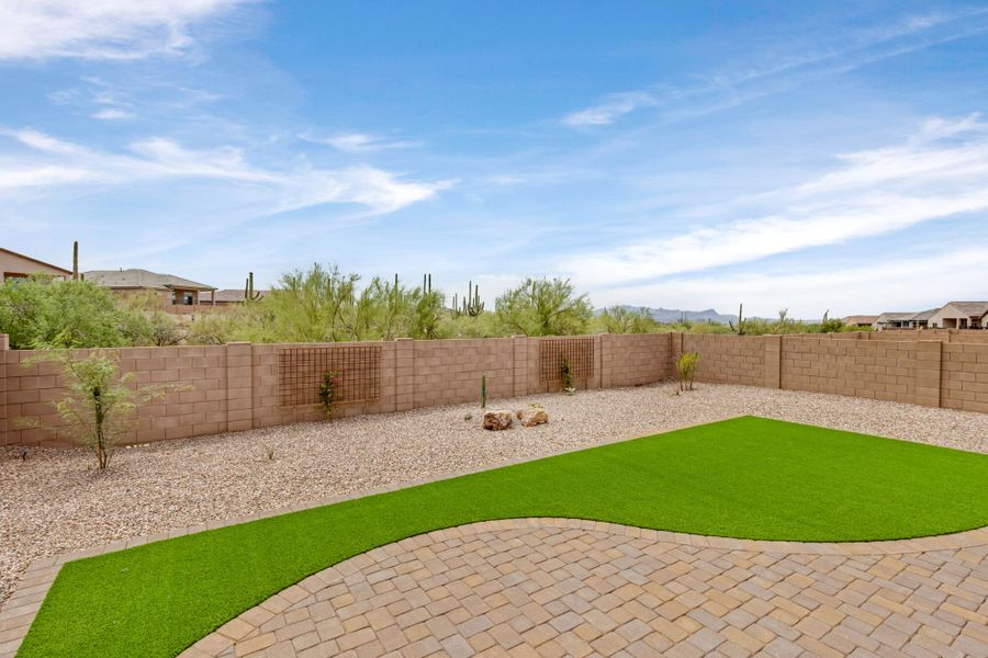 Exterior details and patio area of a home in Saguaro Reserve II, Marana (Image 14).